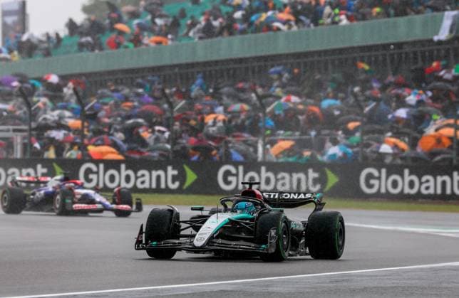 63 George Russell GBR, Mercedes AMG Petronas F1 Team , F1 Grand Prix of Great Britain at Silverstone Circuit on July 6, 2024 in Silverstone, Great Britain Photo by HOCH ZWEI Silverstone Great Britain