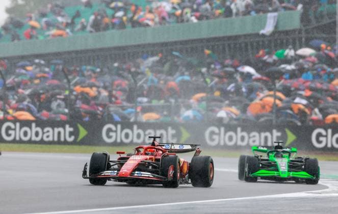16 Charles Leclerc MCO, Scuderia Ferrari HP , F1 Grand Prix of Great Britain at Silverstone Circuit on July 6, 2024 in Silverstone, Great Britain Photo by HOCH ZWEI Silverstone Great Britain