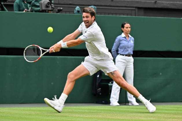 Cameron Norrie of Great Britain plays Alexander Zverev of Germany in the third round of the Wimbledon tennis mens singles championships held at the All England Lawn Tennis & Croquet Club. Featuring: Cameron Norrie Where: London, United Kingdom When: 06 Jul 2024 Credit: Ray Tang Cover Images **STRICTLY EDITORIAL USE ONLY** EDITORIAL USE ONLY. RESTRICTED TO NEWSPAPERS BASED IN THE UK Copyright: xx coverimg53926056