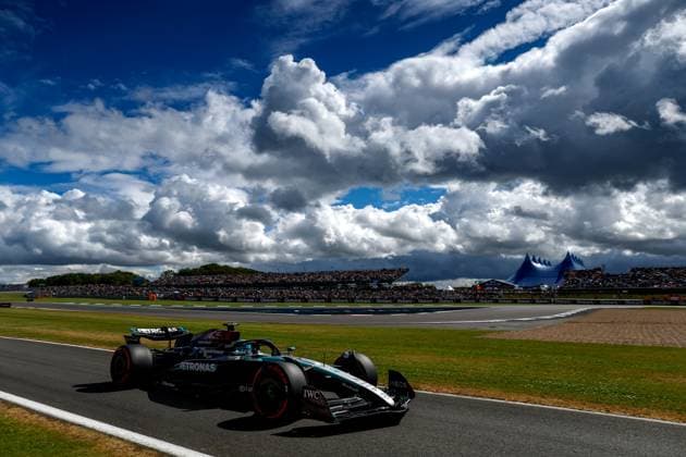 63 George Russell GBR, Mercedes AMG Petronas F1 Team , F1 Grand Prix of Great Britain at Silverstone Circuit on July 6, 2024 in Silverstone, Great Britain Photo by HOCH ZWEI Silverstone Great Britain