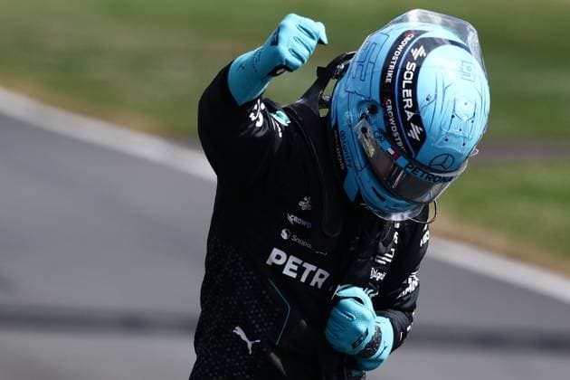 F1 British Grand Prix 2024 Qualifying George Russell of Mercedes after qualifying ahead of the Formula 1 British Grand Prix at Silverstone Circuit in Northampton, Great Britain on July 6, 2024. London United Kingdom  Copyright: xJakubxPorzyckix originalFilename:porzycki-f1britis240706_npDPL.jpg