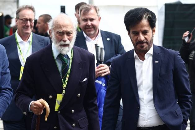 F1 British Grand Prix 2024 Qualifying Prince Michael of Kent and Mohamed ben Sulayem before qualifying ahead of the Formula 1 British Grand Prix at Silverstone Circuit in Northampton, Great Britain on July 6, 2024. London United Kingdom  Copyright: xJakubxPorzyckix originalFilename:porzycki-f1britis240706_npwMH.jpg