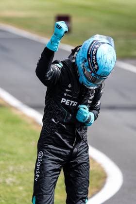 RUSSELL George (gbr), Mercedes AMG F1 Team W15, portrait during the Formula 1 Qatar Airways British Grand Prix 2024, 12th round of the 2024 Formula One World Championship, WM, Weltmeisterschaft from July 5 to 7, 2024 on the Silverstone Circuit, in Silverstone, United Kingdom - F1 - BRITISH GRAND PRIX 2024 DPPI Panoramic  240706_R12_GRAN_BRETAGNA_DP_XB3_7129