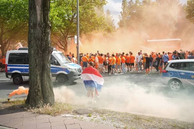 06 07 2024,Berlin,Impressions before the start of the European Championship quarter-final match between the Netherlands and Turkey