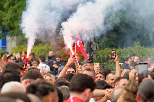 06 07 2024,Berlin,Impressions before the start of the European Championship quarter-final match between the Netherlands and Turkey