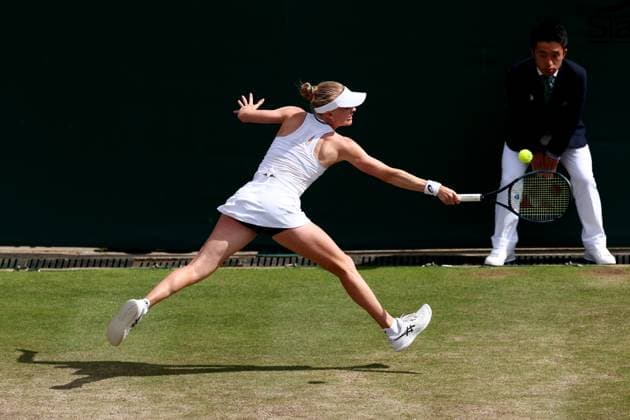 6th July 2024; All England Lawn Tennis and Croquet Club, London, England; Wimbledon Tennis Tournament, Day 6; Harriet Dart (GBR) during her third round match against Xinyu Wang (CHN)  ActionPlus12665180 ShaunxBrooks