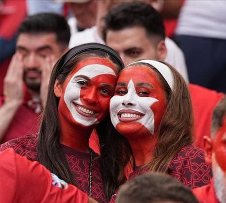 Turkiye s supporters before UEFA EURO, EM, Europameisterschaft,Fussball 2024 quarter final football match between Turkiye and Netherlands at Olympiastadion in Berlin, Germany, on 6 July, 2024. (Photo: Copyright: MehmetxSirinxToplaoglu DepoxPhot 18374862