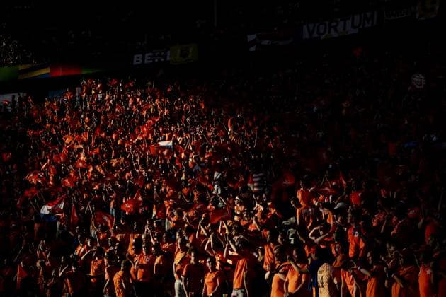 BERLIN - Fans during the UEFA EURO, EM, Europameisterschaft,Fussball 2024 quarter-final match between the Netherlands and Turkey at the Olympiastadion on July 6, 2024 in Berlin, Germany. ANP KOEN VAN WEEL UEFA EURO 2024 2024 xVIxANPxSportx xxANPxIVx 502914758 originalFilename: 502914758.jpg