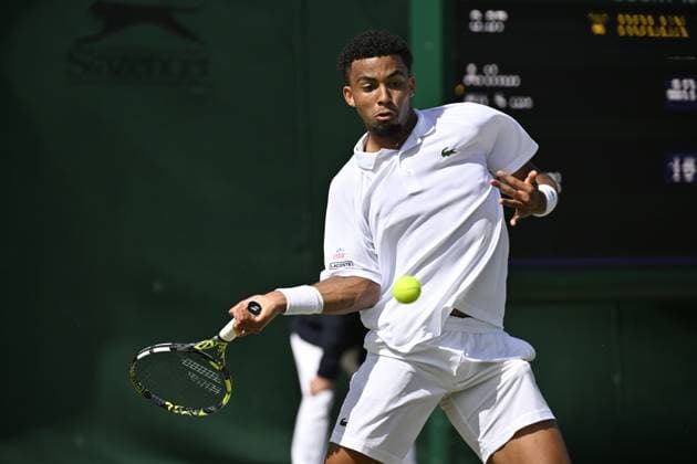 Tennis : Wimbledon 2024 - England - Arthur Fils - France Tennis : Wimbledon 2024 - England - 06 07 2024 ChrysleneCaillaud Panoramic 