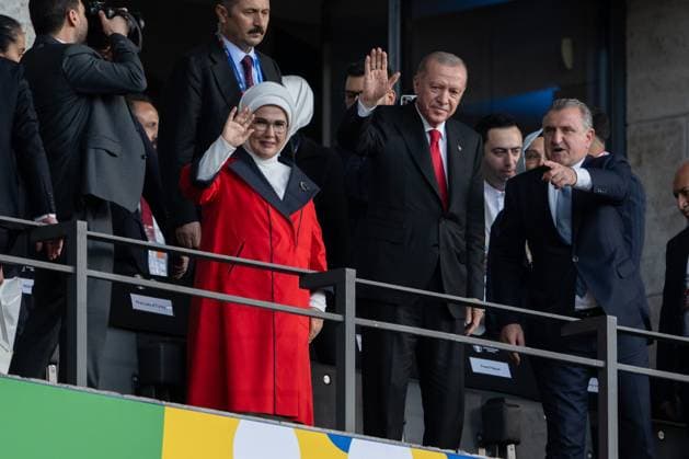 EURO 2024, Netherlands - Turkey, Recep Tayyip Erdogan in the stands