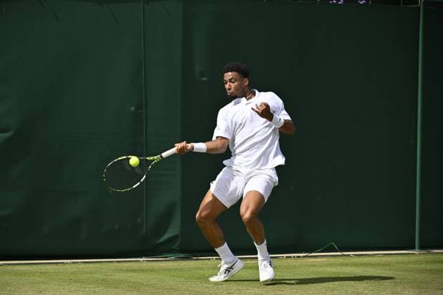 Tennis : Wimbledon 2024 - England - Arthur Fils - France Tennis : Wimbledon 2024 - England - 06 07 2024 ChrysleneCaillaud Panoramic 