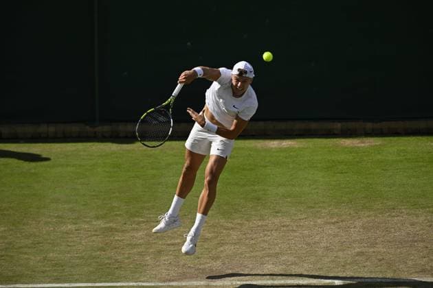 Tennis : Wimbledon 2024 - England - Holger Rune - Danemark Tennis : Wimbledon 2024 - England - 06 07 2024 ChrysleneCaillaud Panoramic 