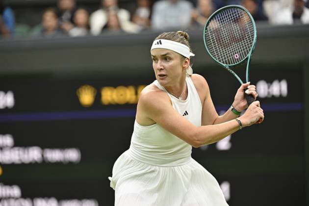 Tennis : Wimbledon 2024 - England - Elina Svitolina - Ukraine Tennis : Wimbledon 2024 - England - 06 07 2024 ChrysleneCaillaud Panoramic 