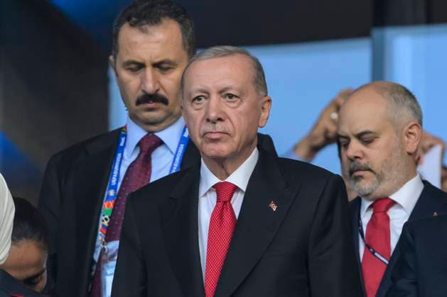 GER, Berlin, Football, European Championship quarter final, Netherlands vs Turkey, European Football Championship 2024, UEFA EURO 2024, SP, Olympia Stadion Berlin, Turkish President Recep Tayyip Erdogan, Turkish fans before the match, 06 07 2024, Copyright: HMBxMedia UwexKoch