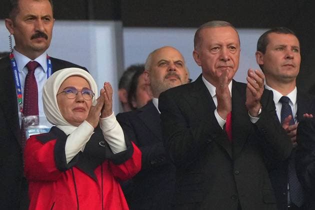 ecep Tayyip Erdogan during the Euro 2024 soccer match between Netherlands and Turkey at the Berlin Olympiastadion , Berlin, Germany - Saturday 06 july 2024. - Soccer .  Copyright: xSpada LaPressex