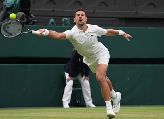 Lawn Tennis - 2024 Wimbledon Championship Mens singles Novak Djokovic (SRB) v Alexei Popyrin (AUS) All England Lawn Tennis & Croquet Club - Saturday 6th July 2024 Novak Djokovic (SRB) 