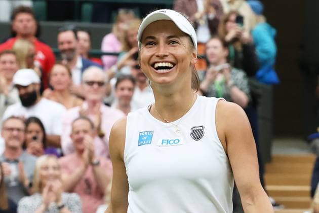 TENNIS - Wimbledon 2024 LONDON,ENGLAND,06.JUL.24 - TENNIS - WTA, Tennis Damen Tour, Wimbledon, Grand Slam. Image shows Julija Putinzewa (KAZ).  GEPAxpictures xAlanxGrieves
