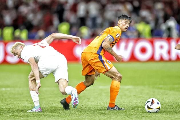 BERLIN, 06-07-2024, Olympia Stadium , European Football Championship Euro2024, Quarter finals match no.47 between Netherlands and Turkiye Netherlands player Tijjani Reijnders. Netherlands - Turkiye (Euro2024)  x25698872x Copyright: