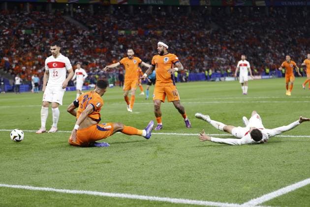 BERLIN, 06-07-2024, Olympia Stadium , European Football Championship Euro2024, Quarter finals match no.47 between Netherlands and Turkiye Netherlands player Memphis Depay. Netherlands - Turkiye (Euro2024)  x25699194x Copyright: