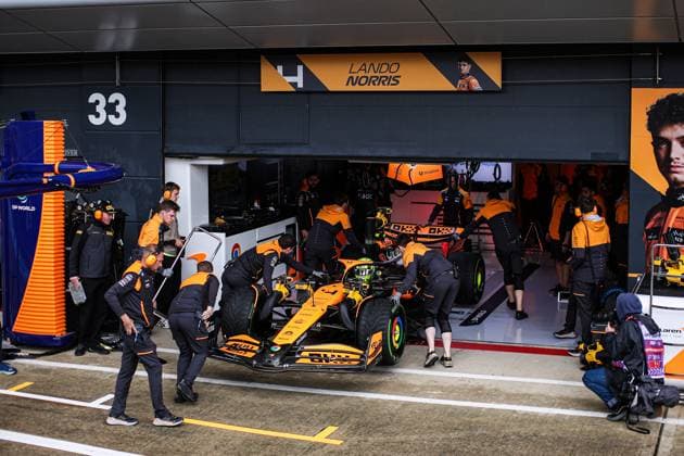4 Lando Norris GBR, McLaren Formula 1 Team , F1 Grand Prix of Great Britain at Silverstone Circuit on July 6, 2024 in Silverstone, Great Britain Photo by HOCH ZWEI Silverstone Great Britain