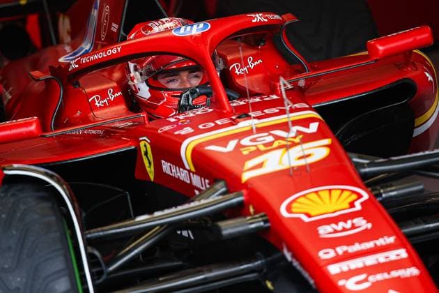 16 Charles Leclerc MCO, Scuderia Ferrari HP , F1 Grand Prix of Great Britain at Silverstone Circuit on July 6, 2024 in Silverstone, Great Britain Photo by HOCH ZWEI Silverstone Great Britain