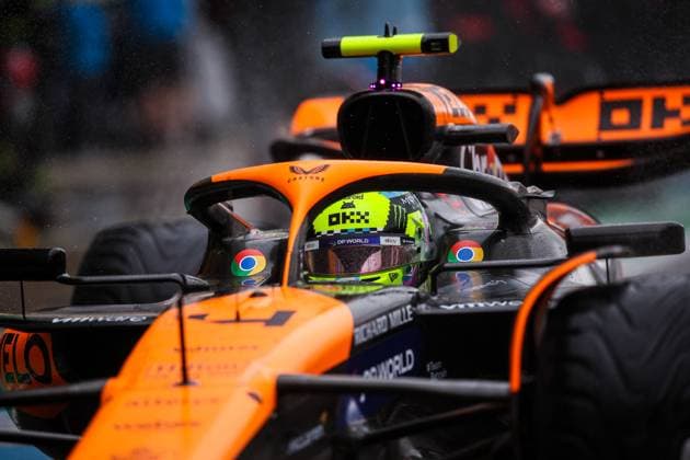 4 Lando Norris GBR, McLaren Formula 1 Team , F1 Grand Prix of Great Britain at Silverstone Circuit on July 6, 2024 in Silverstone, Great Britain Photo by HOCH ZWEI Silverstone Great Britain