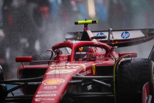 55 Carlos Sainz ESP, Scuderia Ferrari HP , F1 Grand Prix of Great Britain at Silverstone Circuit on July 6, 2024 in Silverstone, Great Britain Photo by HOCH ZWEI Silverstone Great Britain
