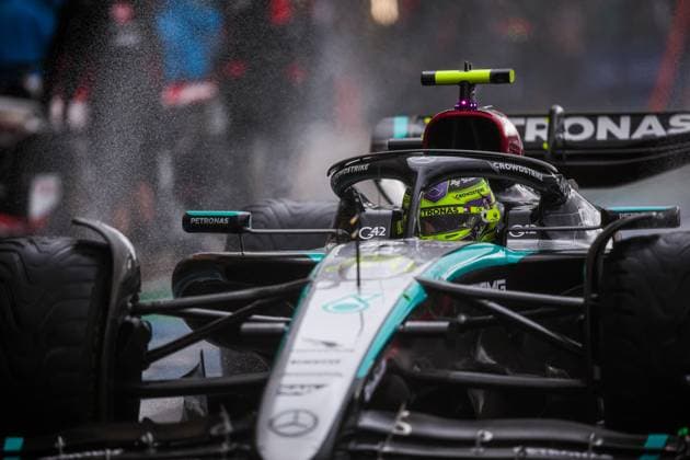 44 Lewis Hamilton GBR, Mercedes AMG Petronas F1 Team , F1 Grand Prix of Great Britain at Silverstone Circuit on July 6, 2024 in Silverstone, Great Britain Photo by HOCH ZWEI Silverstone Great Britain