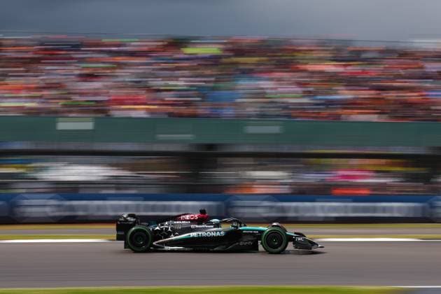 63 George Russell GBR, Mercedes AMG Petronas F1 Team , F1 Grand Prix of Great Britain at Silverstone Circuit on July 6, 2024 in Silverstone, Great Britain Photo by HOCH ZWEI Silverstone Great Britain