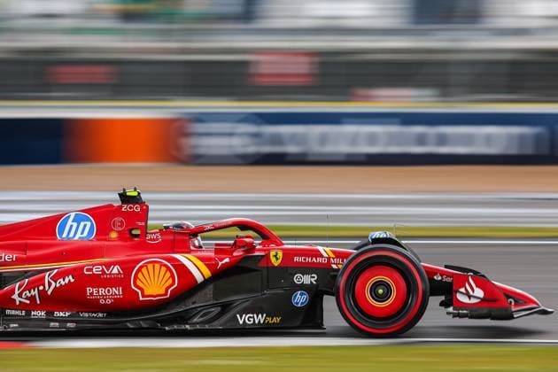 55 Carlos Sainz ESP, Scuderia Ferrari HP , F1 Grand Prix of Great Britain at Silverstone Circuit on July 6, 2024 in Silverstone, Great Britain Photo by HOCH ZWEI Silverstone Great Britain