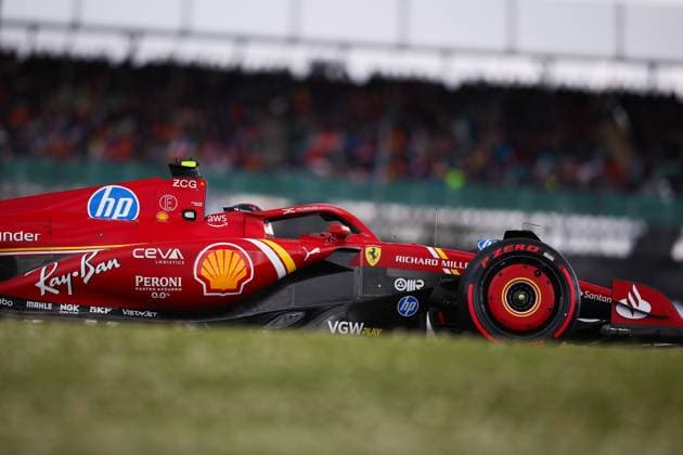 55 Carlos Sainz ESP, Scuderia Ferrari HP , F1 Grand Prix of Great Britain at Silverstone Circuit on July 6, 2024 in Silverstone, Great Britain Photo by HOCH ZWEI Silverstone Great Britain