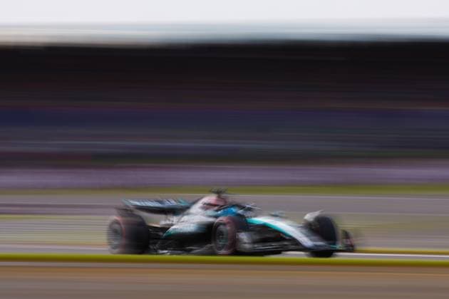 63 George Russell GBR, Mercedes AMG Petronas F1 Team , F1 Grand Prix of Great Britain at Silverstone Circuit on July 6, 2024 in Silverstone, Great Britain Photo by HOCH ZWEI Silverstone Great Britain