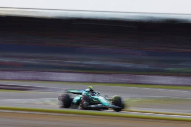 14 Fernando Alonso ESP, Aston Martin Aramco F1 Team , F1 Grand Prix of Great Britain at Silverstone Circuit on July 6, 2024 in Silverstone, Great Britain Photo by HOCH ZWEI Silverstone Great Britain
