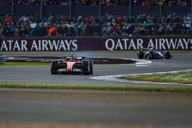 55 Carlos Sainz ESP, Scuderia Ferrari HP , F1 Grand Prix of Great Britain at Silverstone Circuit on July 6, 2024 in Silverstone, Great Britain Photo by HOCH ZWEI Silverstone Great Britain