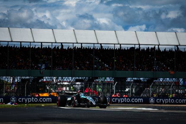 63 George Russell GBR, Mercedes AMG Petronas F1 Team , F1 Grand Prix of Great Britain at Silverstone Circuit on July 6, 2024 in Silverstone, Great Britain Photo by HOCH ZWEI Silverstone Great Britain