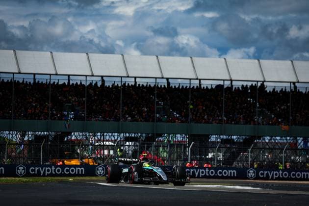 44 Lewis Hamilton GBR, Mercedes AMG Petronas F1 Team , F1 Grand Prix of Great Britain at Silverstone Circuit on July 6, 2024 in Silverstone, Great Britain Photo by HOCH ZWEI Silverstone Great Britain