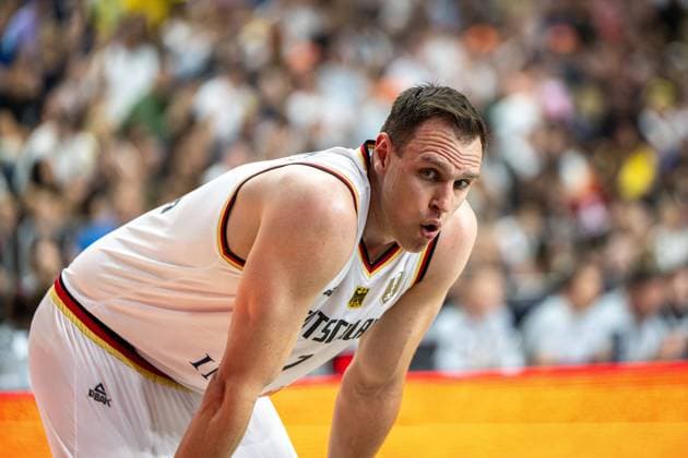 Basketball Cologne 06 07 2024 Preparation for Olympia Paris 2024 Test match DBB international match Germany GER France FRA Johannes Voigtmann Germany, No 07