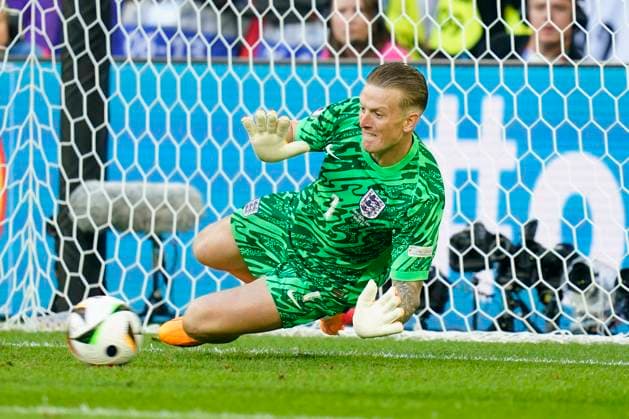 GER: England v Switzerland. UEFA EURO, EM, Europameisterschaft,Fussball 2024 Jordan Pickford of England during the UEFA Euro 2024 match between England and Switzerland. Quarter Finals, played at Dusserdolf Arena stadium on July 6, 2024 in Dusserdolf, Germany. kpng Copyright: xSergioxRuizx PS_240706_ING_SUI_020