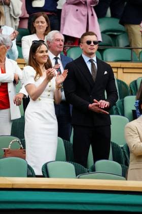 Adam Peaty and Holly Ramsay in the Royal Box on Centre Court Wimbledon Tennis Championships, Day 6, The All England Lawn Tennis and Croquet Club, London, UK - 06 Jul 2024  Copyright: xJavierxGarcia Shutterstockx 14574535lq