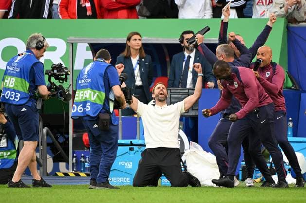 Duesseldorf, Duesseldorf Arena, 06 07 24, GER, Men, UEFA EURO 2024, Quarterfinals England Switzerland Picture Coach Gareth SOUTHGATE England Only for editorial use UEFA regulations prohibit any use of photographs as image sequences and or quasi video Nordrhein Westfalen Germany