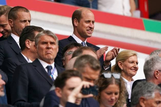 national team, football, UEFA Euro2024, EM 2024,quarter-final, Düsseldorf, England Switzerland prince william England action, single image