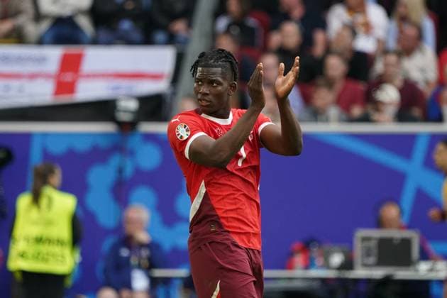 National team, Football, UEFA Euro2024, EM 2024,Quarterfinal, Düsseldorf, England Switzerland Breel Embolo Switzerland action, single image