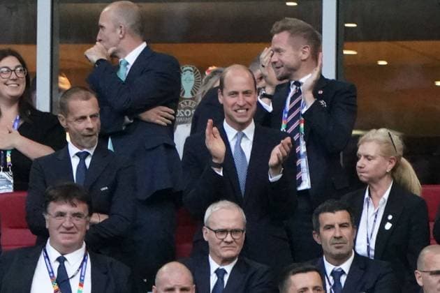 National team, Football, UEFA Euro2024, EM 2024,Quarterfinal, Düsseldorf, England Switzerland Prince William England action, single image