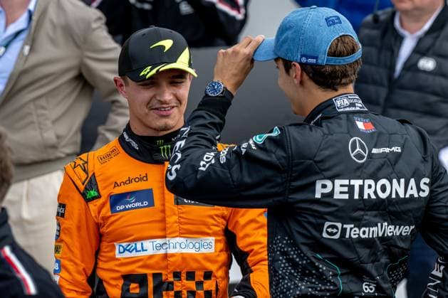 SILVERSTONE, UNITED KINGDOM: Lando Norris, racing for the McLaren F1 team during the 2024 Formula 1 British Grand Prix at the Silverstone Circuit in Silverstone, United Kingdom