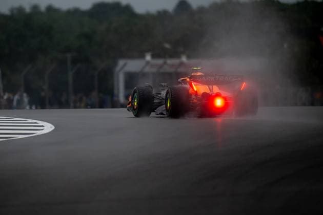 SILVERSTONE, UNITED KINGDOM: Lando Norris, racing for the McLaren F1 team during the 2024 Formula 1 British Grand Prix at the Silverstone Circuit in Silverstone, United Kingdom