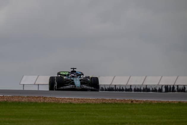 SILVERSTONE, UNITED KINGDOM: Lance Stroll, racing for the Aston Martin F1 team during the 2024 Formula 1 British Grand Prix at the Silverstone Circuit in Silverstone, United Kingdom