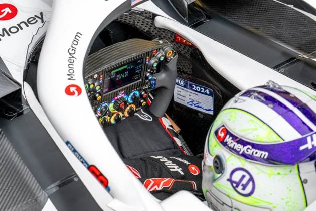 SILVERSTONE, UNITED KINGDOM: Nico Hulkenberg, racing for the Haas F1 team during the 2024 Formula 1 British Grand Prix at the Silverstone Circuit in Silverstone, United Kingdom
