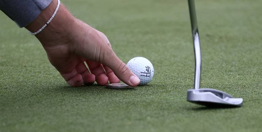 GOLF - BMW International Open 2024 MUNICH,GERMANY,07.JUL.24 - GOLF - DP World Tour, BMW International Open, GC Eichenried. Image shows a feature with a golf ball.  GEPAxpictures xThomasxBachun