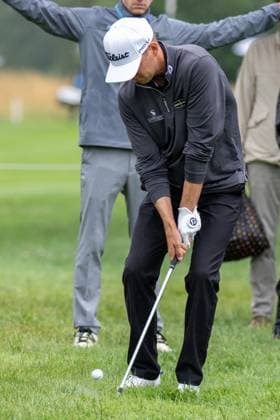 Jeremy Paul plays the ball out of the grass and holes a , BMW International Open 2024, Golf, 07 07 2024 Munich Bavaria Germany Copyright: xkolbert-press UlrichxGamelx