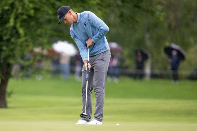 Matti Schmid on the green putting, BMW International Open 2024, Golf, 07 07 2024 Munich Bavaria Germany Copyright: xkolbert-press UlrichxGamelx